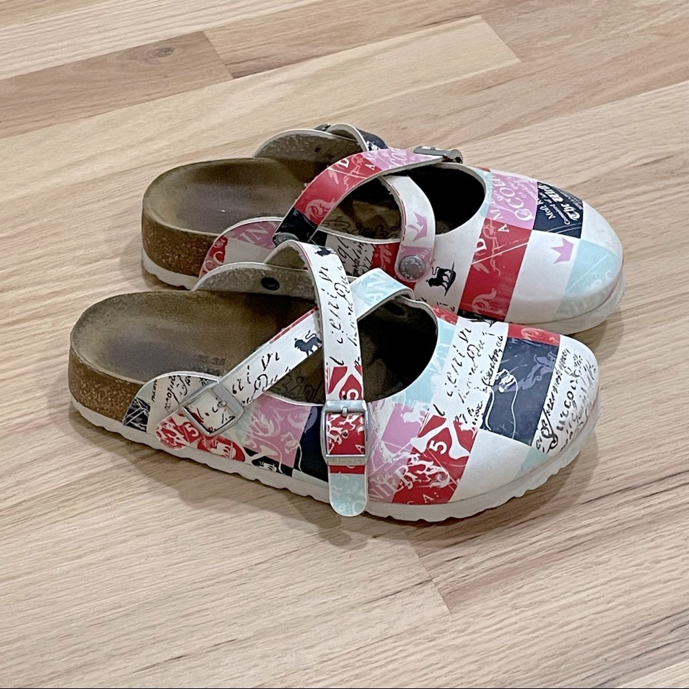BIRKIS BIRKENSTOCK 2 Strap Clogs White Multicolor Size 230( 36-35) L5